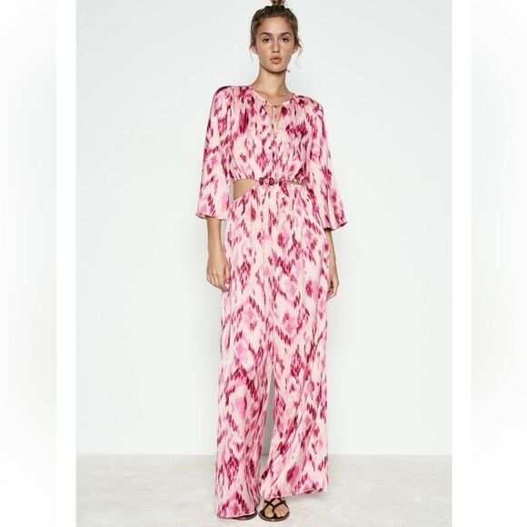 Zara cut out printed jumpsuit - Picture 10 of 10